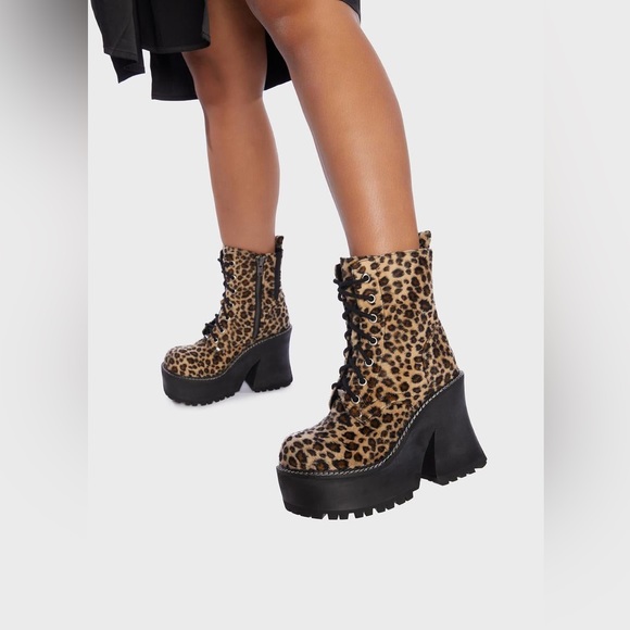 DELiA*s Leopard Platform Boots - Picture 5 of 5